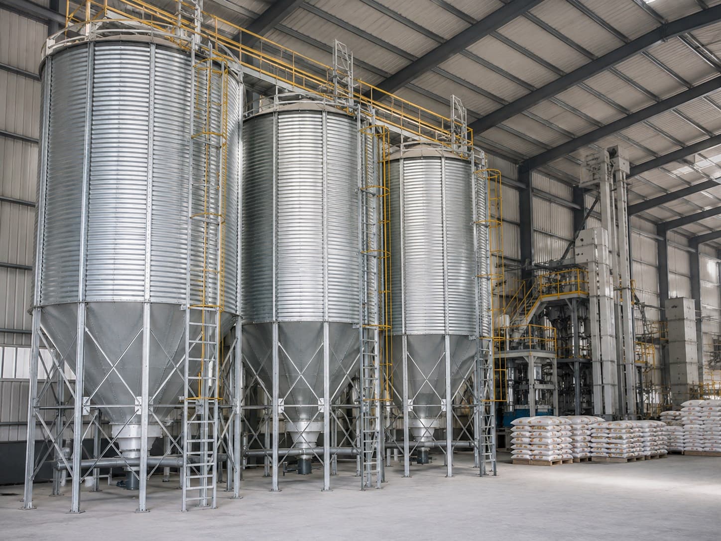 Hasbiallah's grain storage silos